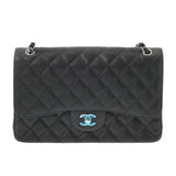 CHANEL シャネル マトラッセ WフラップWチェーンショルダー 30cm ブラック A58600 レディース ラムスキン ショルダーバッグ Aランク 中古 銀蔵