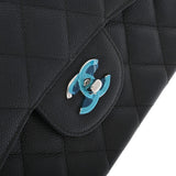 CHANEL シャネル マトラッセ WフラップWチェーンショルダー 30cm ブラック A58600 レディース ラムスキン ショルダーバッグ Aランク 中古 銀蔵