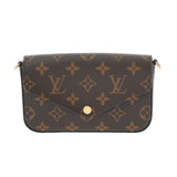 LOUIS VUITTON ルイヴィトン モノグラム ミュルティ ポシェット フェリシー カーキ M80091 レディース モノグラムキャンバス ショルダーバッグ Aランク 中古 銀蔵