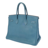 HERMES エルメス バーキン 35 ブルージーン □I刻印(2005年頃) ユニセックス トリヨンクレマンス ハンドバッグ ABランク 中古 銀蔵