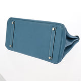 HERMES エルメス バーキン 35 ブルージーン □I刻印(2005年頃) ユニセックス トリヨンクレマンス ハンドバッグ ABランク 中古 銀蔵
