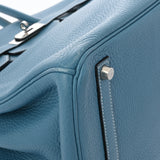 HERMES エルメス バーキン 35 ブルージーン □I刻印(2005年頃) ユニセックス トリヨンクレマンス ハンドバッグ ABランク 中古 銀蔵