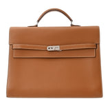 HERMES エルメス ケリー デペッシュ 34 ゴールド □L刻印(2008年頃) メンズ ヴォーエプソン ビジネスバッグ ABランク 中古 銀蔵