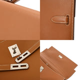 HERMES エルメス ケリー デペッシュ 34 ゴールド □L刻印(2008年頃) メンズ ヴォーエプソン ビジネスバッグ ABランク 中古 銀蔵