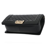 CHANEL シャネル ボーイシャネル チェーンショルダー 25cm ブラック A67086 レディース キャビアスキン ショルダーバッグ Aランク 中古 銀蔵