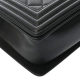 CHANEL シャネル ボーイシャネル チェーンショルダー 25cm ブラック A67086 レディース キャビアスキン ショルダーバッグ Aランク 中古 銀蔵