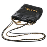 CHANEL シャネル シャネル 22 ミニハンドバッグ ブラック AS3980 レディース シャイニーカーフスキン 2WAYバッグ Aランク 中古 銀蔵