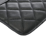CHANEL シャネル マトラッセ ポーチ ブラック ユニセックス ラムスキン ポーチ ABランク 中古 銀蔵