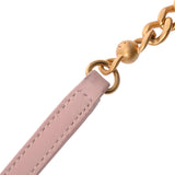 CHANEL シャネル マトラッセ チェーンショルダー ピンク レディース ラムスキン フェイクパール ショルダーバッグ ABランク 中古 銀蔵