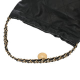 CHANEL シャネル シャネル 22 スモールハンドバッグ ブラック ゴールド金具 AS3260 レディース ソフトグレインカーフ ハンドバッグ Aランク 中古 銀蔵