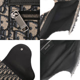 CHRISTIAN DIOR クリスチャンディオール サドルポーチ グレー シルバー金具 1ADP0044YKY_H27E レディース オブリークジャガード/グレインドカーフ ボディバッグ Aランク 中古 銀蔵