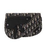 CHRISTIAN DIOR クリスチャンディオール サドルポーチ グレー シルバー金具 1ADP0044YKY_H27E レディース オブリークジャガード/グレインドカーフ ボディバッグ Aランク 中古 銀蔵