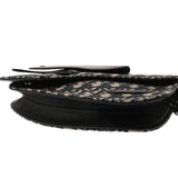 CHRISTIAN DIOR クリスチャンディオール サドルポーチ グレー シルバー金具 1ADP0044YKY_H27E レディース オブリークジャガード/グレインドカーフ ボディバッグ Aランク 中古 銀蔵