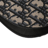 CHRISTIAN DIOR クリスチャンディオール サドルポーチ グレー シルバー金具 1ADP0044YKY_H27E レディース オブリークジャガード/グレインドカーフ ボディバッグ Aランク 中古 銀蔵