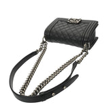 CHANEL シャネル ボーイシャネル ハンドバッグ 20cm ブラック A67085 レディース キャビアスキン ショルダーバッグ Aランク 中古 銀蔵