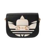 GUCCI グッチ スモールショルダーバッグ アディダスコラボ ホワイト/ブラック 658574 レディース レザー ショルダーバッグ Aランク 中古 銀蔵
