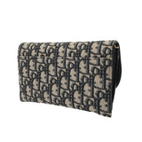 CHRISTIAN DIOR クリスチャンディオール サドル チェーンポーチ スモール ブルー S5614CTZZQ_M928 レディース オブリークジャガードキャンバス チェーンウォレット ABランク 中古 銀蔵