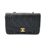 CHANEL シャネル マトラッセ ダイアナ チェーンショルダー 22cm ブラック A01164 レディース ラムスキン ショルダーバッグ ABランク 中古 銀蔵