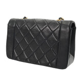 CHANEL シャネル マトラッセ ダイアナ チェーンショルダー 22cm ブラック A01164 レディース ラムスキン ショルダーバッグ ABランク 中古 銀蔵