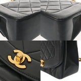 CHANEL シャネル マトラッセ ダイアナ チェーンショルダー 22cm ブラック A01164 レディース ラムスキン ショルダーバッグ ABランク 中古 銀蔵