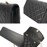 CHANEL シャネル マトラッセ ダイアナ チェーンショルダー 22cm ブラック A01164 レディース ラムスキン ショルダーバッグ ABランク 中古 銀蔵