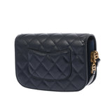 CHANEL シャネル マトラッセ ミニメッセンジャーバッグ ネイビー AS3396 ユニセックス シャイニーカーフスキン メッセンジャーバッグ Aランク 中古 銀蔵