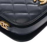 CHANEL シャネル マトラッセ ミニメッセンジャーバッグ ネイビー AS3396 ユニセックス シャイニーカーフスキン メッセンジャーバッグ Aランク 中古 銀蔵