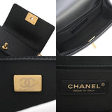 CHANEL シャネル ボーイシャネル スモールハンドバッグ 20cm ブラック A67085 レディース キャビアスキン ショルダーバッグ Aランク 中古 銀蔵