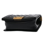 CHANEL シャネル ボーイシャネル スモールハンドバッグ 20cm ブラック A67085 レディース キャビアスキン ショルダーバッグ Aランク 中古 銀蔵