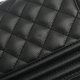 CHANEL シャネル ボーイシャネル スモールハンドバッグ 20cm ブラック A67085 レディース キャビアスキン ショルダーバッグ Aランク 中古 銀蔵