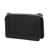CHANEL シャネル ボーイシャネル チェーンショルダー 25cm ブラック A67086 レディース キャビアスキン ショルダーバッグ ABランク 中古 銀蔵