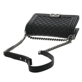 CHANEL シャネル ボーイシャネル チェーンショルダー 25cm ブラック A67086 レディース キャビアスキン ショルダーバッグ ABランク 中古 銀蔵