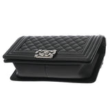 CHANEL シャネル ボーイシャネル チェーンショルダー 25cm ブラック A67086 レディース キャビアスキン ショルダーバッグ ABランク 中古 銀蔵