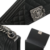 CHANEL シャネル ボーイシャネル チェーンショルダー 25cm ブラック A67086 レディース キャビアスキン ショルダーバッグ ABランク 中古 銀蔵