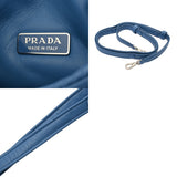 PRADA プラダ パテッド MINIトートバッグ 2WAY ブルー 1BA359 レディース レザー ハンドバッグ Aランク 中古 銀蔵