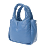 PRADA プラダ パテッド MINIトートバッグ 2WAY ブルー 1BA359 レディース レザー ハンドバッグ Aランク 中古 銀蔵
