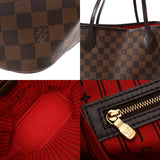 LOUIS VUITTON ルイヴィトン ダミエ ネヴァーフル MM ブラウン N51105 レディース ダミエキャンバス トートバッグ Bランク 中古 銀蔵