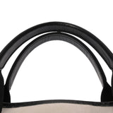 BALENCIAGA バレンシアガ ネイビーカバス S ホワイト/ブラック 339933 レディース キャンバス レザー ハンドバッグ ABランク 中古 銀蔵