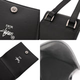 CHRISTIAN DIOR クリスチャンディオール フォンホルダー DIOR×Stussy ブラック レディース グレインレザー ショルダーバッグ Aランク 中古 銀蔵