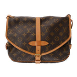 LOUIS VUITTON ルイヴィトン モノグラム ソミュール30 ブラウン M42256 ユニセックス モノグラムキャンバス ショルダーバッグ Bランク 中古 銀蔵