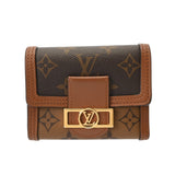 LOUIS VUITTON ルイヴィトン モノグラムリバース ポルトフォイユ ドーフィーヌ コンパクト ブラウン M68725 レディース モノグラムキャンバス モノグラムリバースキャンバス 三つ折り財布 ABランク 中古 銀蔵