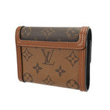 LOUIS VUITTON ルイヴィトン モノグラムリバース ポルトフォイユ ドーフィーヌ コンパクト ブラウン M68725 レディース モノグラムキャンバス モノグラムリバースキャンバス 三つ折り財布 ABランク 中古 銀蔵
