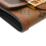 LOUIS VUITTON ルイヴィトン モノグラムリバース ポルトフォイユ ドーフィーヌ コンパクト ブラウン M68725 レディース モノグラムキャンバス モノグラムリバースキャンバス 三つ折り財布 ABランク 中古 銀蔵