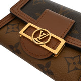 LOUIS VUITTON ルイヴィトン モノグラムリバース ポルトフォイユ ドーフィーヌ コンパクト ブラウン M68725 レディース モノグラムキャンバス モノグラムリバースキャンバス 三つ折り財布 ABランク 中古 銀蔵