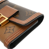 LOUIS VUITTON ルイヴィトン モノグラムリバース ポルトフォイユ ドーフィーヌ コンパクト ブラウン M68725 レディース モノグラムキャンバス モノグラムリバースキャンバス 三つ折り財布 ABランク 中古 銀蔵