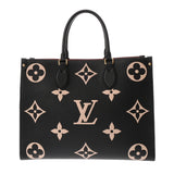 LOUIS VUITTON ルイヴィトン モノグラムアンプラント オンザゴー MM ブラック/ベージュ M45495 レディース レザー ハンドバッグ ABランク 中古 銀蔵