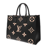 LOUIS VUITTON ルイヴィトン モノグラムアンプラント オンザゴー MM ブラック/ベージュ M45495 レディース レザー ハンドバッグ ABランク 中古 銀蔵