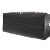 LOUIS VUITTON ルイヴィトン モノグラムアンプラント オンザゴー MM ブラック/ベージュ M45495 レディース レザー ハンドバッグ ABランク 中古 銀蔵