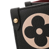 LOUIS VUITTON ルイヴィトン モノグラムアンプラント オンザゴー MM ブラック/ベージュ M45495 レディース レザー ハンドバッグ ABランク 中古 銀蔵
