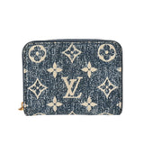 LOUIS VUITTON ルイヴィトン モノグラムデニム ジッピーコインパース マリーヌ M81185 レディース モノグラムデニム コインケース Aランク 中古 銀蔵